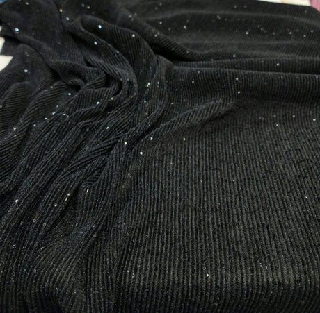 Sequin Spandex Black 4-Way Stretch Fabric