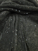 Sequin Spandex Black 4-Way Stretch Fabric