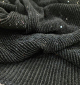 Sequin Spandex Black 4-Way Stretch Fabric