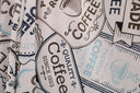 Coffee House Spandex Fabric - Coffee Print, 58/60" Width (1 Yard)