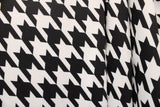 Black And White Houndstooth Polyester Spandex Fabric - Black And White Houndstooth, 58/60" Width (1 Yard)