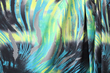 Abstract Zebra Spandex Fabric - Black And White Zebra Print, 58"/60" Width (1 Yard)