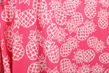 Tropical Fruits Polyester Spandex Fabric - Pineapples, Bananas, 58"/60" Width (1 Yard)