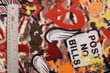 Orange Street Graffiti Polyester Spandex Fabric - Orange Street Graffiti Print, 58"/60" Width (1 Yard)