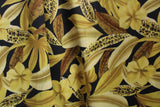 Golden Foliage Polyester Spandex Fabric - Printed Foliage, 58"/60" Width (1 Yard)