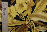Golden Foliage Polyester Spandex Fabric - Printed Foliage, 58"/60" Width (1 Yard)