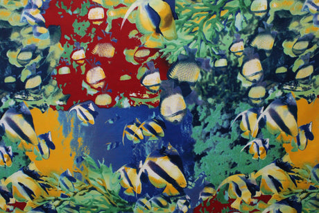 Tropical Fish Spandex Fabric - Coral Reef Print, 58"/60" Width (Yard)