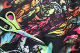 Colorful Feathers Polyester Spandex Fabric - Colorful Traditional Feathers, 58"/60" Width (Yard (36" X 60"))