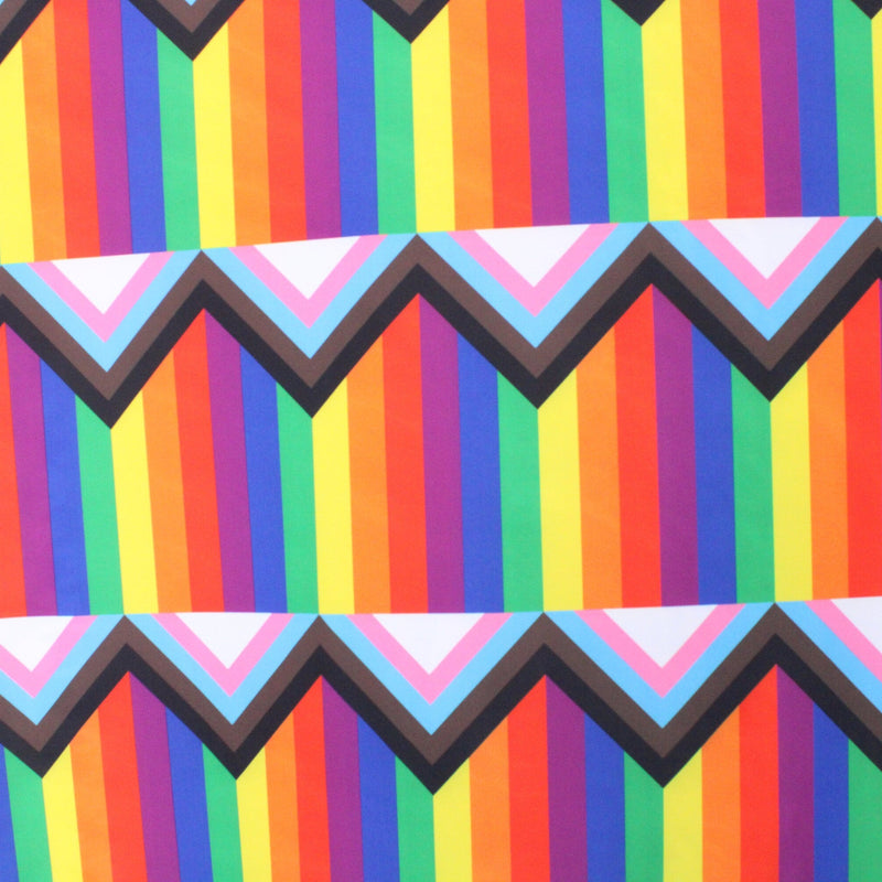 Rainbow Pride Flag Spandex Fabric - Rainbow Pride Flag Print, 58"/60" Width (Yard (36" X 60"))