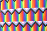 Rainbow Pride Flag Spandex Fabric - Rainbow Pride Flag Print, 58"/60" Width (Yard (36" X 60"))