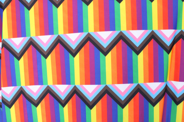Rainbow Pride Flag Spandex Fabric - Rainbow Pride Flag Print, 58"/60" Width (Yard (36" X 60"))