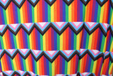 Rainbow Pride Flag Spandex Fabric - Rainbow Pride Flag Print, 58"/60" Width (Yard (36" X 60"))