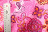 Boho Paisley Polyester Spandex Fabric - Pink Blue Paisley Print, 58"/60" Width (1 Yard)