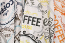 Coffee House Spandex Fabric - Coffee Print, 58/60" Width (1 Yard)