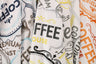 Coffee House Spandex Fabric - Coffee Print, 58/60" Width (1 Yard)