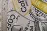 Coffee House Spandex Fabric - Coffee Print, 58/60" Width (1 Yard)