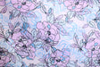 Lilac Floral Print Spandex Fabric - Lilac Floral Print, 58/60" Width (1 Yard)