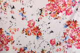 Red Abstract Floral Spandex Fabric - Red Abstract Floral Print, 58/60" Width (1 Yard)