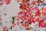 Red Abstract Floral Spandex Fabric - Red Abstract Floral Print, 58/60" Width (1 Yard)