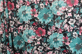 Teal And Pink Floral Spandex Fabric - Teal And Pink Floral, 58"/60" Width (1 Yard)