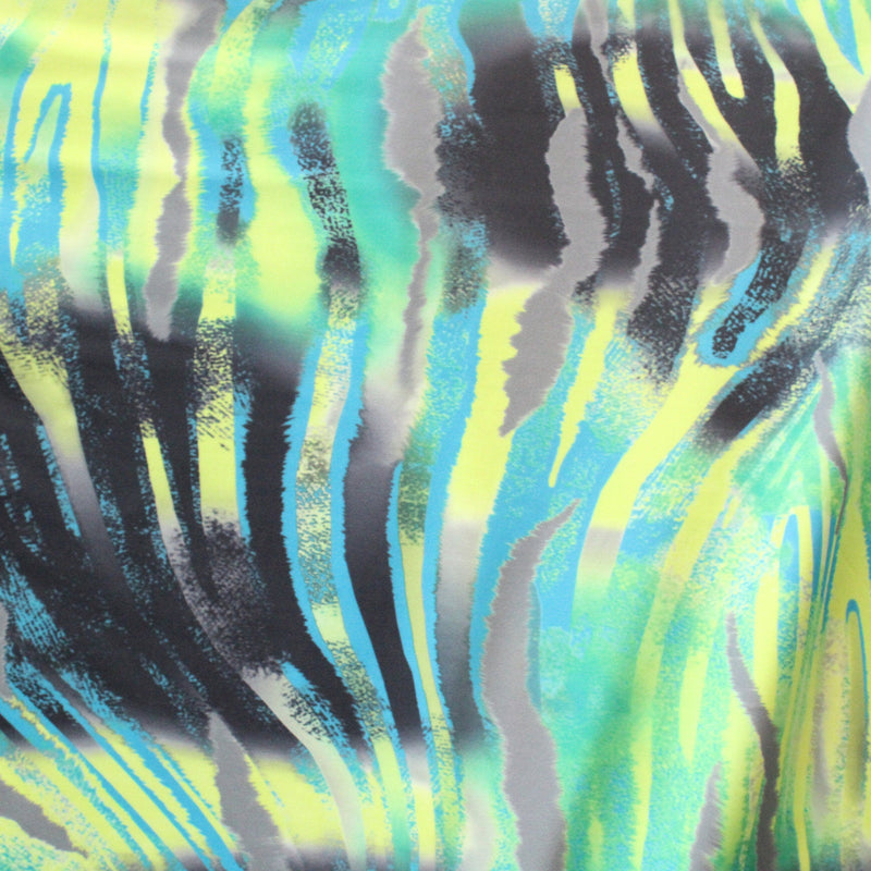 Abstract Zebra Spandex Fabric - Black And White Zebra Print, 58"/60" Width (1 Yard)