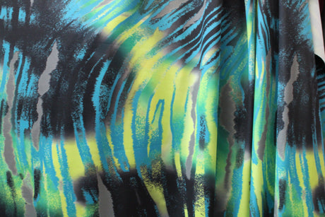 Abstract Zebra Spandex Fabric - Black And White Zebra Print, 58"/60" Width (1 Yard)