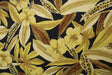 Golden Foliage Polyester Spandex Fabric - Printed Foliage, 58"/60" Width (1 Yard)