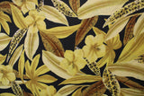 Golden Foliage Polyester Spandex Fabric - Printed Foliage, 58"/60" Width (1 Yard)