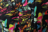 Colorful Feathers Polyester Spandex Fabric - Colorful Traditional Feathers, 58"/60" Width (Yard (36" X 60"))
