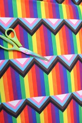 Rainbow Pride Flag Spandex Fabric - Rainbow Pride Flag Print, 58"/60" Width (Yard (36" X 60"))