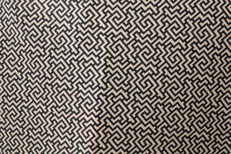 Geometric Maze Polyester Spandex Fabric - Geometric Maze Illusion Design, 58"/60" Width (1 Yard)