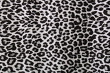 Silver Leopard Velvet Fabric - Silver Leopard Print, 36" X 60" (1 Yard)