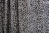 Silver Leopard Velvet Fabric - Silver Leopard Print, 36" X 60" (1 Yard)