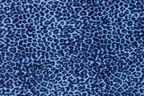 Blue Cheetah Velvet Fabric - Blue Cheetah Print, 36" X 60" (1 Yard)