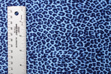 Blue Cheetah Velvet Fabric - Blue Cheetah Print, 36" X 60" (1 Yard)