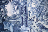 Blue Renaissance Velvet Fabric - Blue Cheetah Print, 36" X 60" (1 Yard)