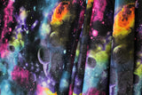 Colorful Galaxy Velvet Fabric - Printed Galaxy, 58"/60" Width (1 Yard)