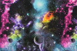 Colorful Galaxy Velvet Fabric - Printed Galaxy, 58"/60" Width (1 Yard)
