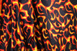Flames Velvet Fabric - Printed Flames, 36" X 60" (1 Yard)