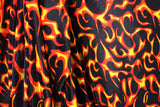 Flames Velvet Fabric - Printed Flames, 36" X 60" (1 Yard)