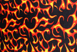 Flames Velvet Fabric - Printed Flames, 36" X 60" (1 Yard)