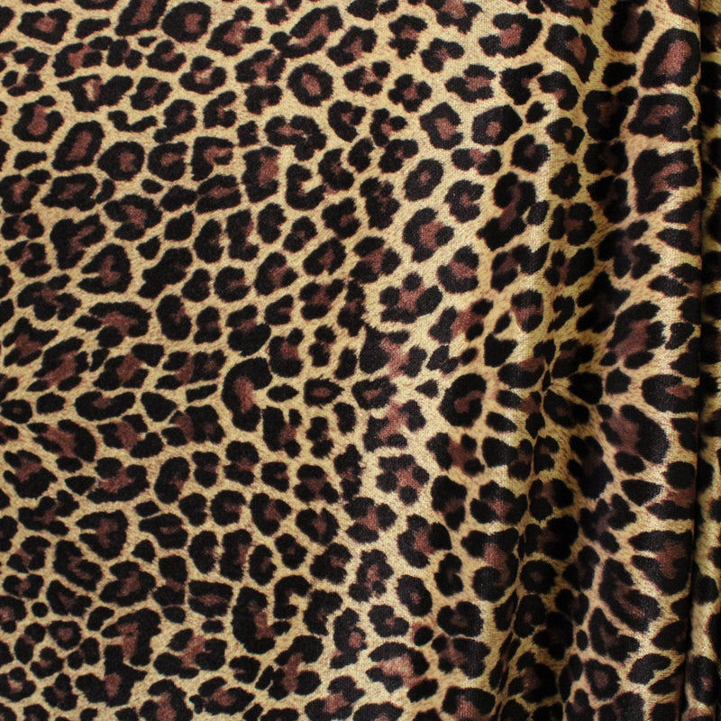 Classic Cheetah Velvet Fabric - Cheetah Print, 36" Width (1 Yard)