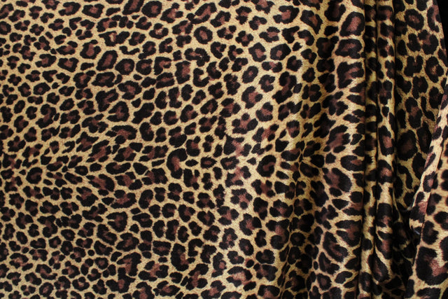 Classic Cheetah Velvet Fabric - Cheetah Print, 36" Width (1 Yard)