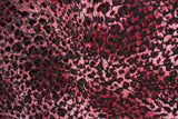 Maroon Cheetah Burnout Velvet Fabric - Maroon Cheetah, 4-Way Stretch, 1 Yard