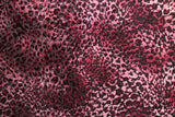 Maroon Cheetah Burnout Velvet Fabric - Maroon Cheetah, 4-Way Stretch, 1 Yard