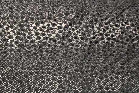 Snake Print Burnout Velvet Fabric - Brown Snake, Gray Snake, 4-Way Stretch, 36" Width (1 Yard)