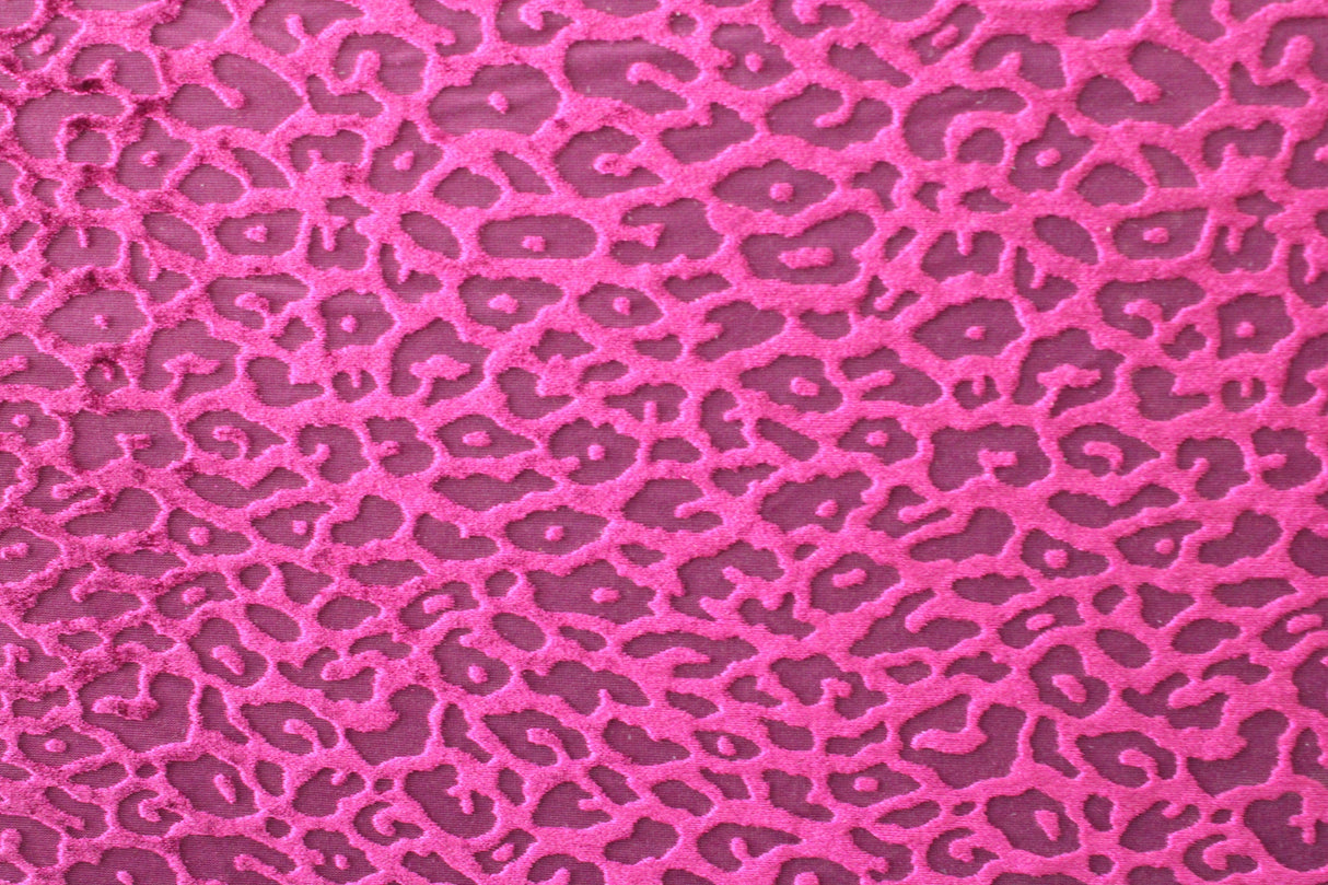 Luxury Cheetah Burnout Velvet Fabric - Cheetah Print, 36" Width (1 Yard)