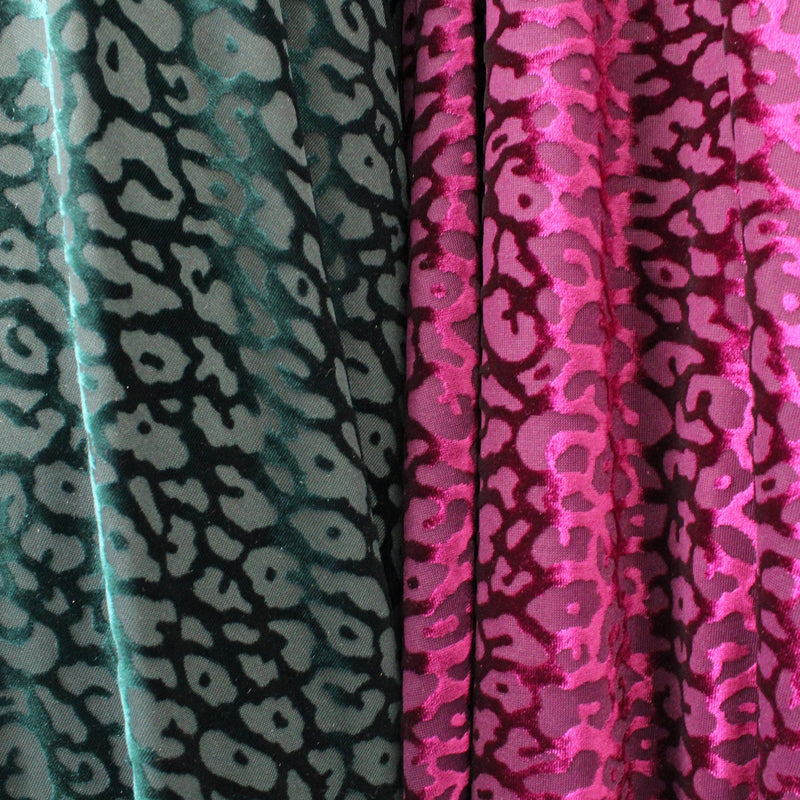 Luxury Cheetah Burnout Velvet Fabric - Cheetah Print, 36" Width (1 Yard)