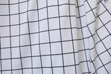 Black And White Geometric Grid Polyester Spandex Fabric - Black And White Geometric Grid, 58"/60" Width (1 Yard)