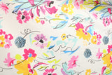 Watercolor Floral Print Polyester Spandex Fabric - Watercolor Floral Print, 58"/60" Width (1 Yard)